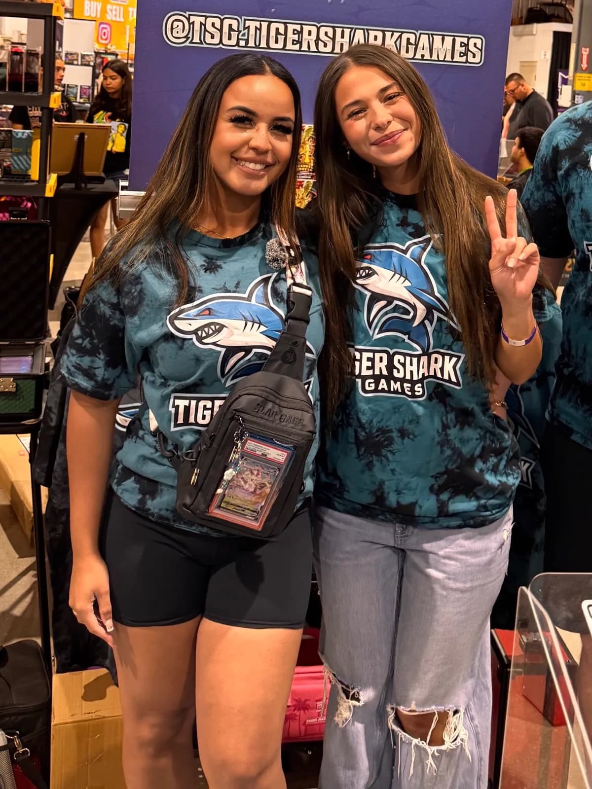 Team members at the booth